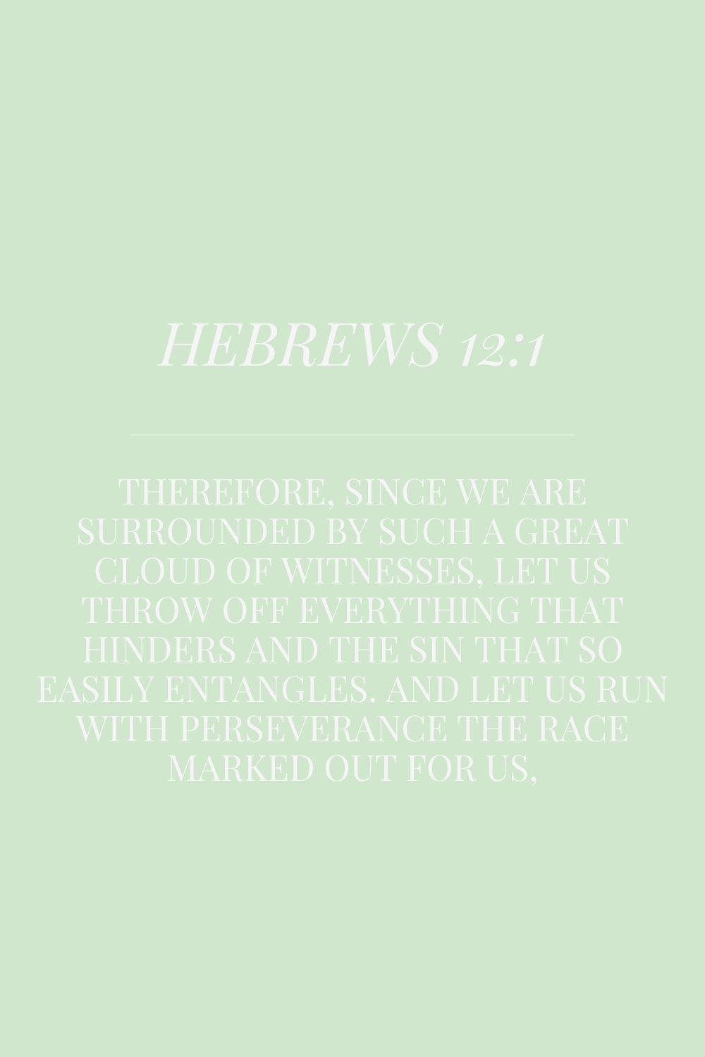 Comparison vs. Calling – Hebrews&nbsp;12:1